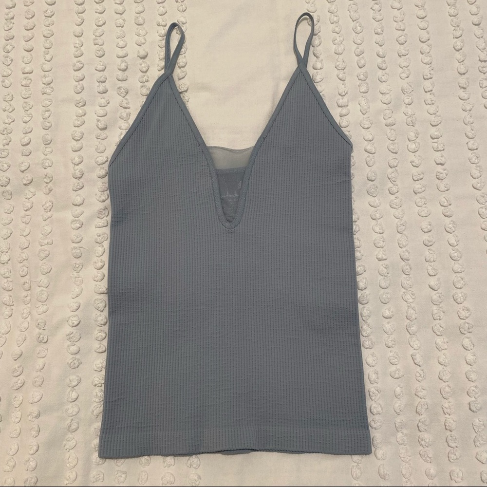 NWT - XS/S Free People light blue camisole w/ mesh